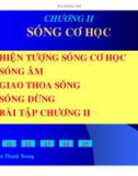 Bài giảng vật lý : Hiện tượng sóng trong cơ học part 1