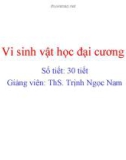 Bài giảng Vi sinh vật học đại cương: Chương 1 - ThS. Trịnh Ngọc Nam