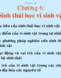 Bài giảng Vi sinh vật học: Chương 6 - PGS. TS. Nguyễn Đức Hoàng