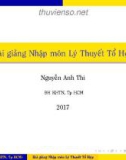 Bài giảng Nhập môn lý thuyết tổng hợp: Chương 2 - Nguyễn Anh Thi