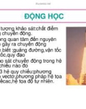 Bài giảng Cơ học lý thuyết - Động học