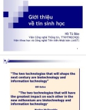 GIỚI THIỆU VỀ TIN SINH HỌC