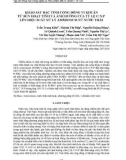 Khảo sát đặc tính cộng đồng vi khuẩn từ bùn hoạt tính và ảnh hưởng của tỷ lệ C: N: P lên hiệu suất xử lý ammonium từ nước thải