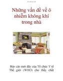 Những vấn đề về ô nhiễm không khí trong nhà