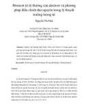 Moment từ dị thường của electron và phương pháp điều chỉnh thứ nguyên trong lý thuyết trường lượng tử