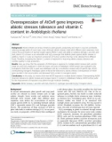 Overexpression of AtOxR gene improves abiotic stresses tolerance and vitamin C content in Arabidopsis thaliana