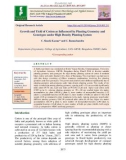 Growth and yield of cotton as influenced by planting geometry and genotypes under high density planting system