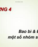 Bài giảng Bao bì thực phẩm - Chương 4: Bao bì và đóng gói một số nhóm sản phẩm