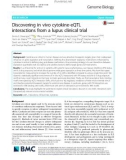 Discovering in vivo cytokine-eQTL interactions from a lupus clinical trial