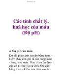 Các tính chất lý, hoá học của máu (Độ pH)