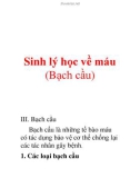 Sinh lý học về máu (Bạch cầu)