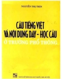 Nội dung dạy học câu ở trường phổ thông - Câu tiếng Việt: Phần 1 - TS. Nguyễn Thị Thìn