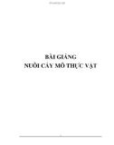 BÀI GIẢNG NUÔI CẤY MÔ THỰC VẬTnfnfnf