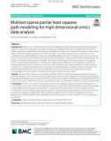 Multiset sparse partial least squares path modeling for high dimensional omics data analysis