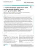 A site specific model and analysis of the neutral somatic mutation rate in whole-genome cancer data