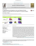 A comprehensive investigation on static and dynamic friction coefficients of wheat grain with the adoption of statistical analysis