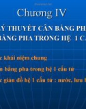 Bài giảng Hóa lý 1 - Chương 4: Lý thuyết cân bằng pha - Cân bằng pha trong hệ 1 cấu tử