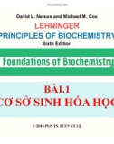 Bài giảng Nguyên lý hoá sinh: Bài 1 - PGS.TS. Bùi Văn Lệ