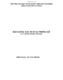 Bài giảng xác suất và thống kê -Trường ĐH Ngân Hàng TP HCM