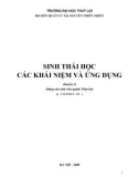 Bài giảng Sinh thái học - Các khái niệm và ứng dụng (Quyển 1) - ĐH Thủy lợi