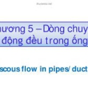 Bài giảng Cơ lưu chất: Chương 5 - TS. Lê Thị Hồng Hiếu