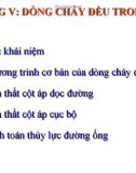 Bài giảng Cơ học chất lưu: Chương 5 - Dòng chảy đều trong ống