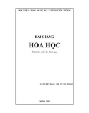 Bài giảng Hóa học: Phần 1 - ThS. Từ Anh Phong