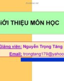 Bài giảng Hóa lý: Chương 1 - GV. Nguyễn Trọng Tăng