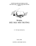 Bài giảng độc học môi trường - ĐH Bách Khoa Hà Nội