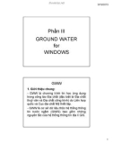 Phần III GROUND WATER for WINDOWS