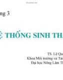 Bài giảng môn Khoa học môi trường: Chương 3 - TS. Lê Quốc Tuấn