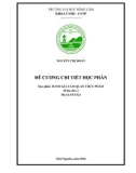 Đề cương chi tiết học phần: Đánh giá cảm quan thực phẩm