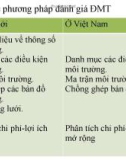 Các phương pháp đánh giá ĐMT