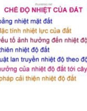 Chế độ nhiệt của đất