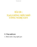 tạo giống nhở công nghệ gen