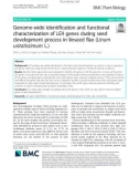 Genome-wide identification and functional characterization of LEA genes during seed development process in linseed flax (Linum usitatissimum L.)