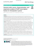 Genome-wide survey, characterization, and expression analysis of bZIP transcription factors in Chenopodium quinoa