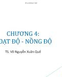 Bài giảng Hoá học trong kỹ thuật và khoa học môi trường: Chương 4 - TS. Võ Nguyễn Xuân Quế