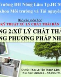 Bài thuyết trình môn Kỹ thuật xử lý chất thải rắn – Chương 2: Xử lý chất rắn bằng phương pháp nhiệt