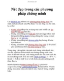 Nét đẹp trong các phương pháp chứng minh