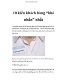 Top 10 kiểu khách hàng 'khó nhằn' nhất