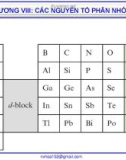 Bài giảng Hóa vô cơ A: Chương 8 - Nguyễn Văn Hòa
