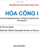 Bài giảng Hóa công 1: Chương 1 - TS. Nguyễn Thị Thu Huyền