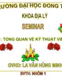 Tổng quan về kĩ thuật viễn thám