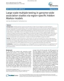 Large-scale multiple testing in genome-wide association studies via region-specific hidden Markov models