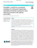 NucHMM: A method for quantitative modeling of nucleosome organization identifying functional nucleosome states distinctly associated with splicing potentiality