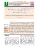 Effect of wastewaters on concentration of micronutrients in dominant soils of north Karnataka, India