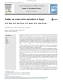 Studies on conservation agriculture in Egypt