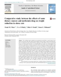 Comparative study between the effects of some dietary sources and metformin drug on weight reduction in obese rats