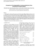 Comparison of the degradability of various polyethylene films containing pro-oxidant additive